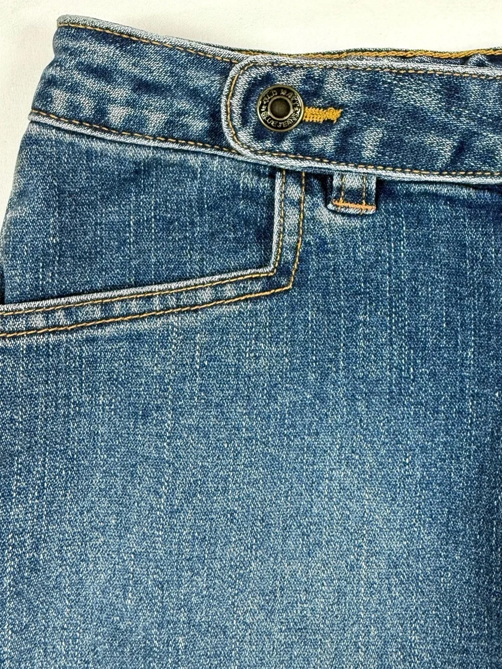 VINTAGE OLD NAVY Girls Denim Mini Skirt 8 Y2K McBling Pleated Preppy